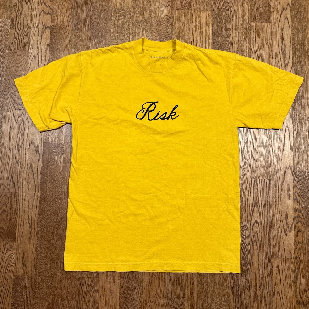 Gracie Abrams Risk Secret of Us I'm Gonna Take It Yellow T Shirt Mens Medium